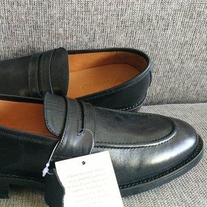 Carlos, Men's leather shoes, 8, black,  NWT